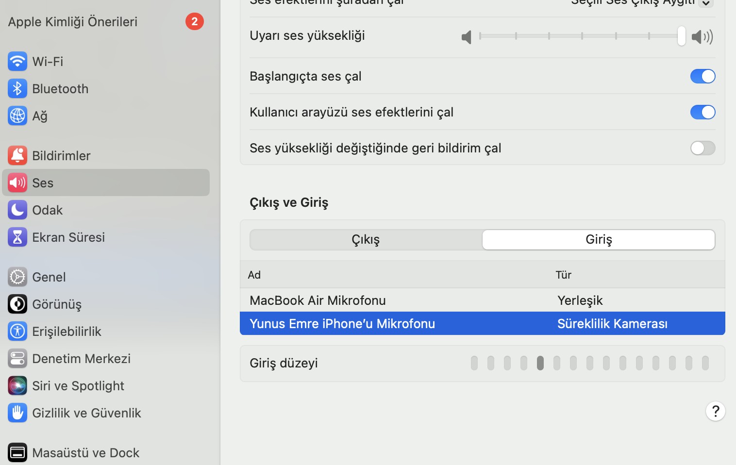 Ventura ile Yakındaki iPhone'u Mikrofon Olarak Kullan