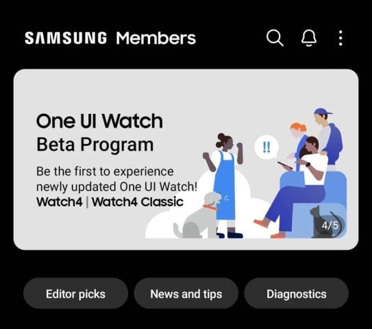 One UI 5 Watch, Samsung Members