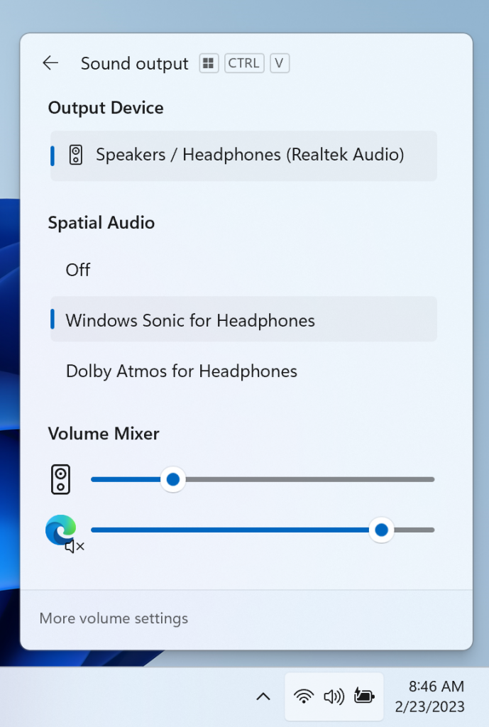 Mixer Audio Baru Windows