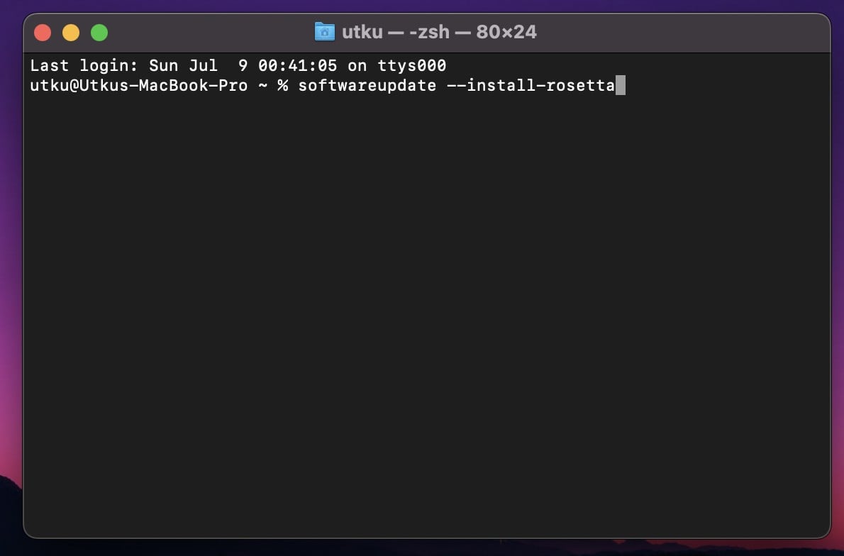 Rosetta 2 Güncellemesi