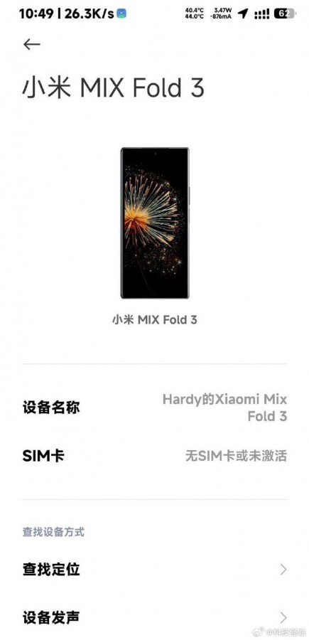 Xiaomi Mix Fold 3 Ekran tasarımı