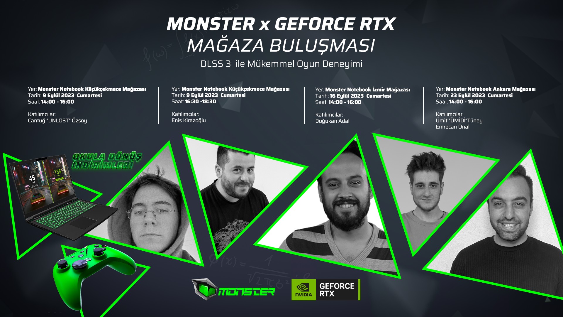 Monster x GeForce RTX Mağaza Buluşmaları Başlıyor