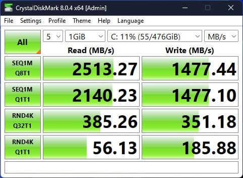 AData Legend 700 SSD Performansı