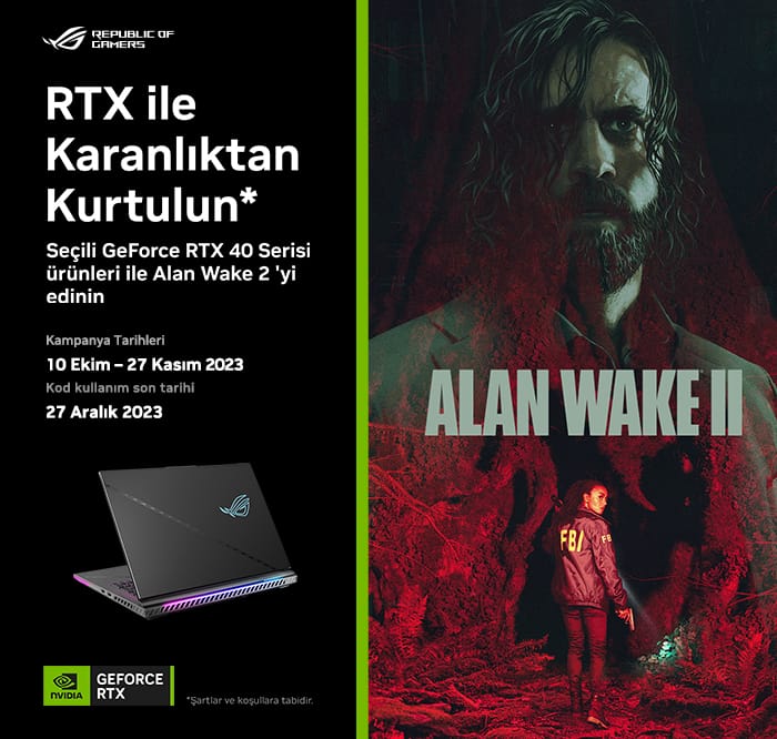 ASUS NVIDIA RTX 40 Alan Wake 2 Hediye