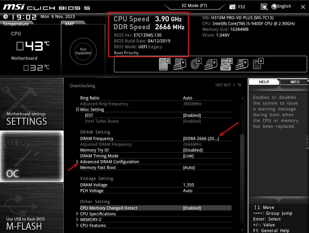 ram overclock - bios frekans hızları