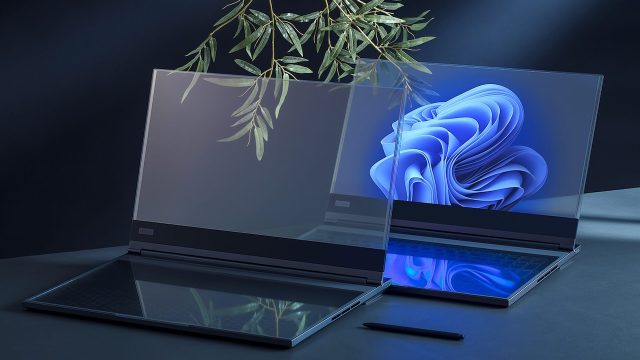 Lenovo Şeffaf Ekranlı Dizüstü Bilgisayar