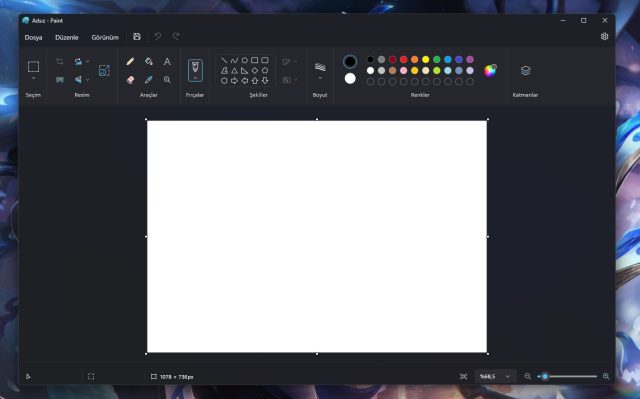 Microsoft Paint için yeni özellikler üzerinde çalışıyor.