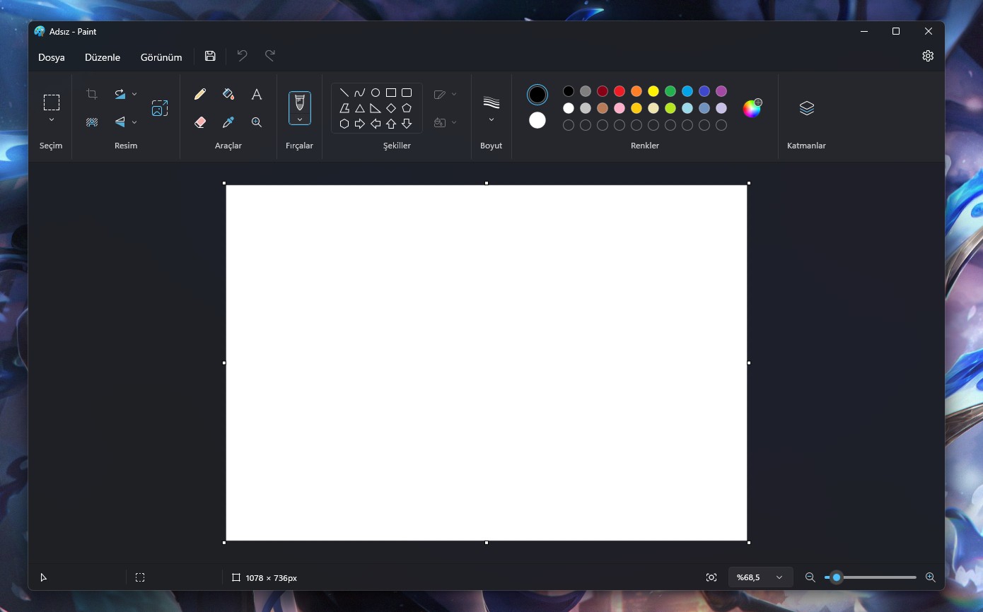 Microsoft Paint için yeni özellikler üzerinde çalışıyor.