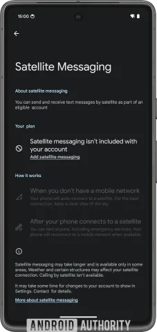 Android 15 Uydu Tabanlı Mesajlaşma Özelliği