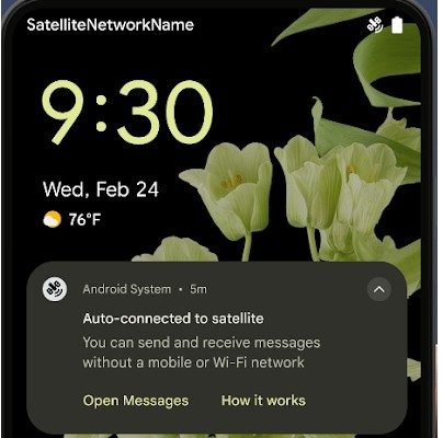 Android 15 Uydu bağlantısı