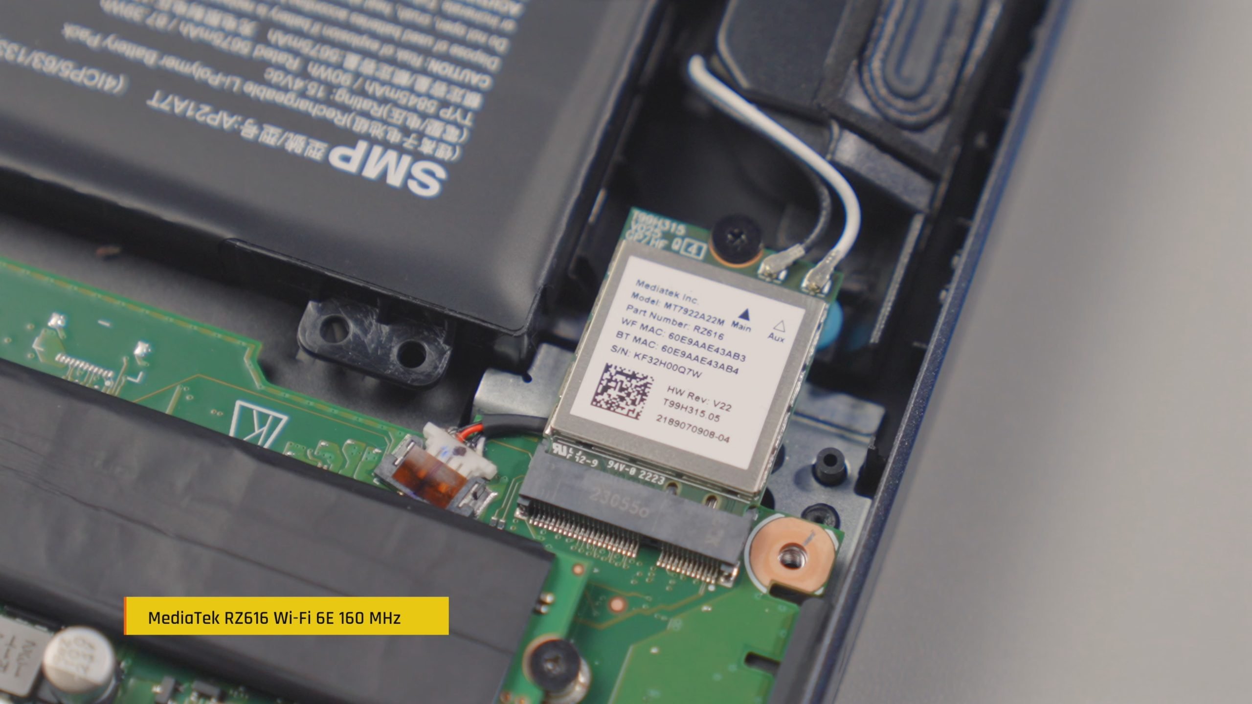 MediaTek RZ616 Wi-Fi 6E 160 MHz