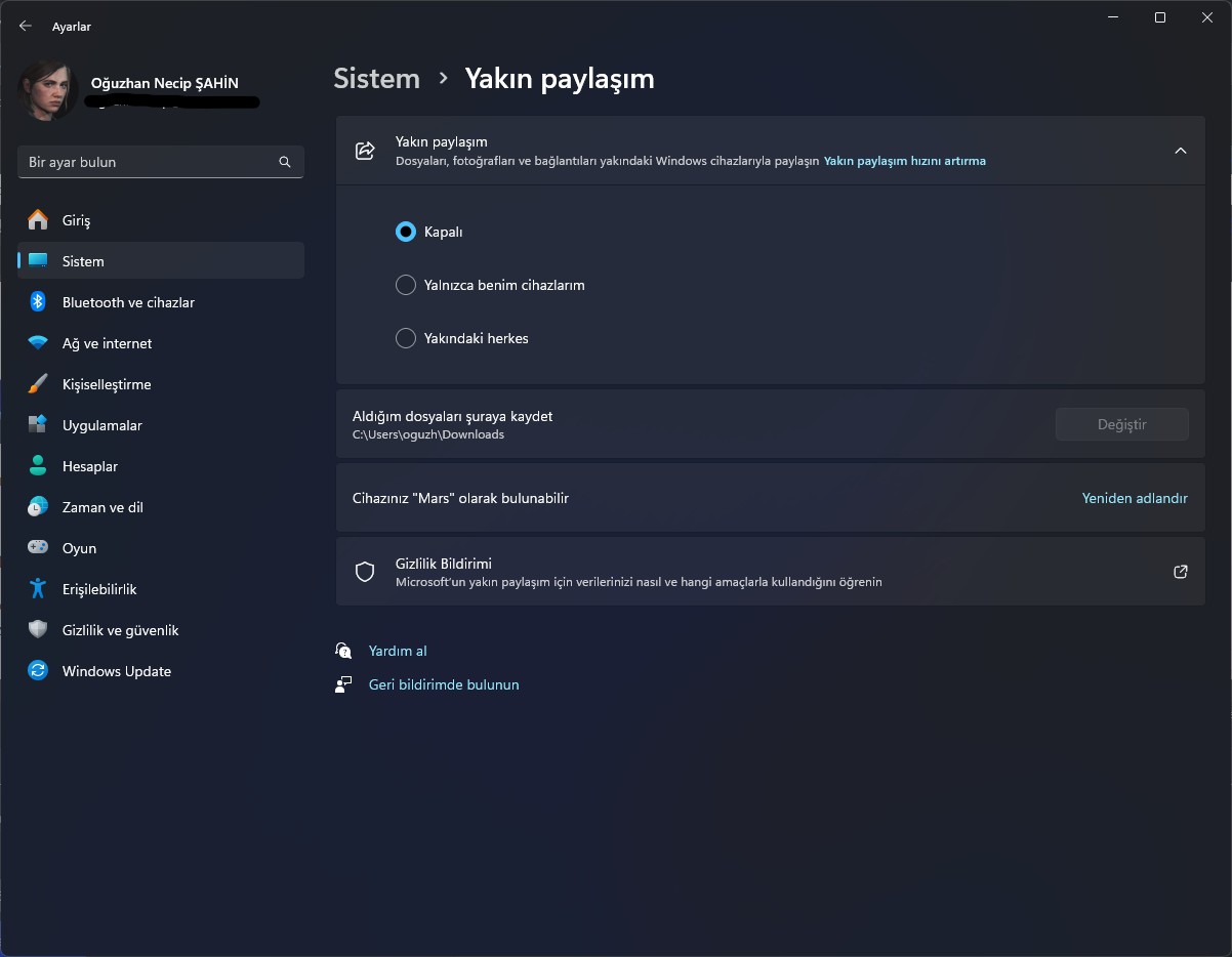 Windows 11 Yakın Paylaşım