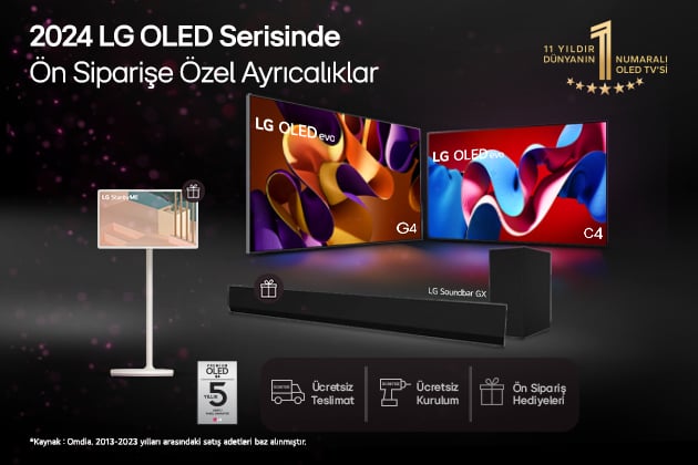 LG’nin 2024 Serisi LG OLED evo Modelleri Türkiye’de Ön Satışa Çıkıyor