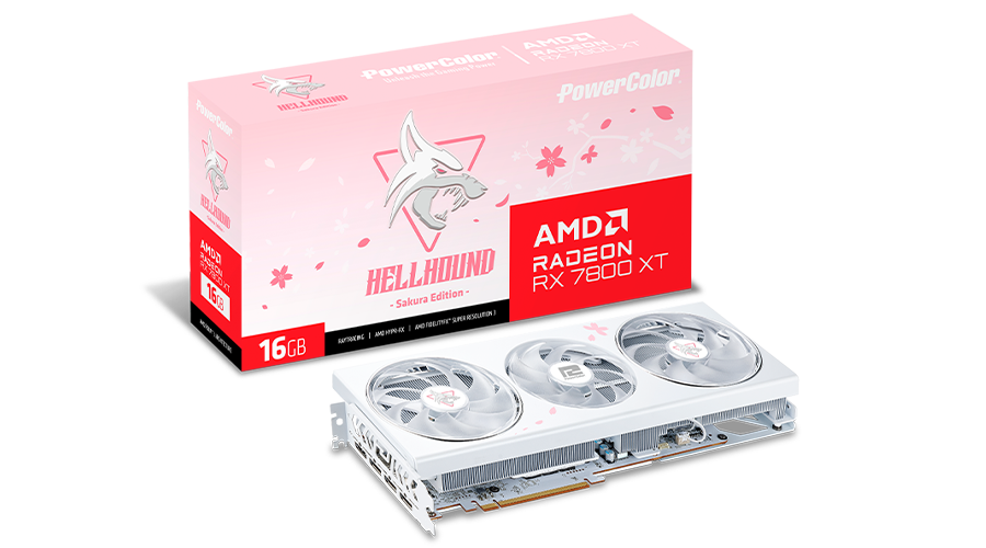 PowerColor Radeon RX 7800 XT Hellhound Sakura Edition Tanıtıldı
