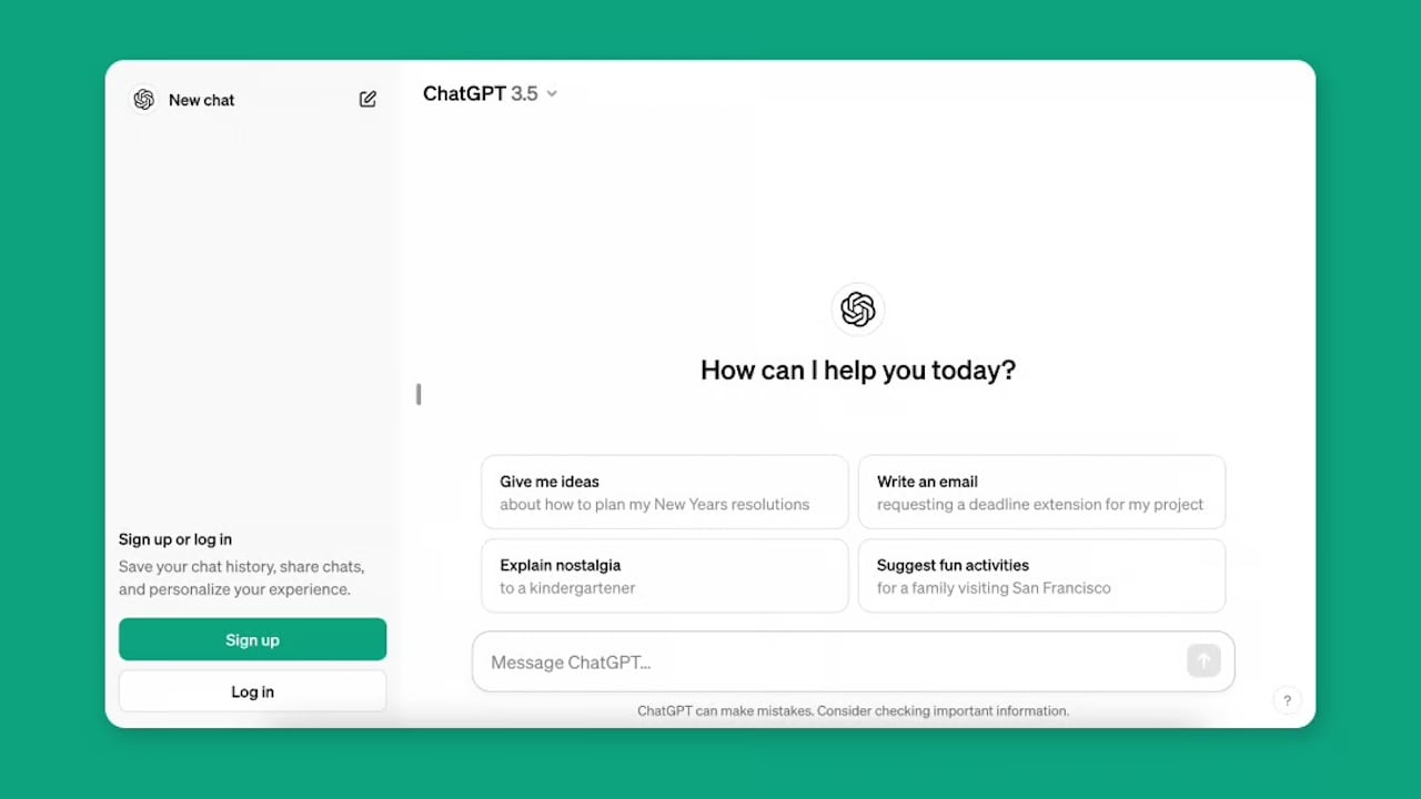 OpenAI Hesap Olmadan ChatGPT