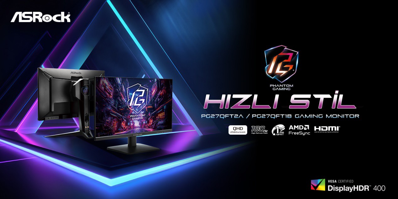 Asrock PG27QFT2A ve PG27QFT1B monitör