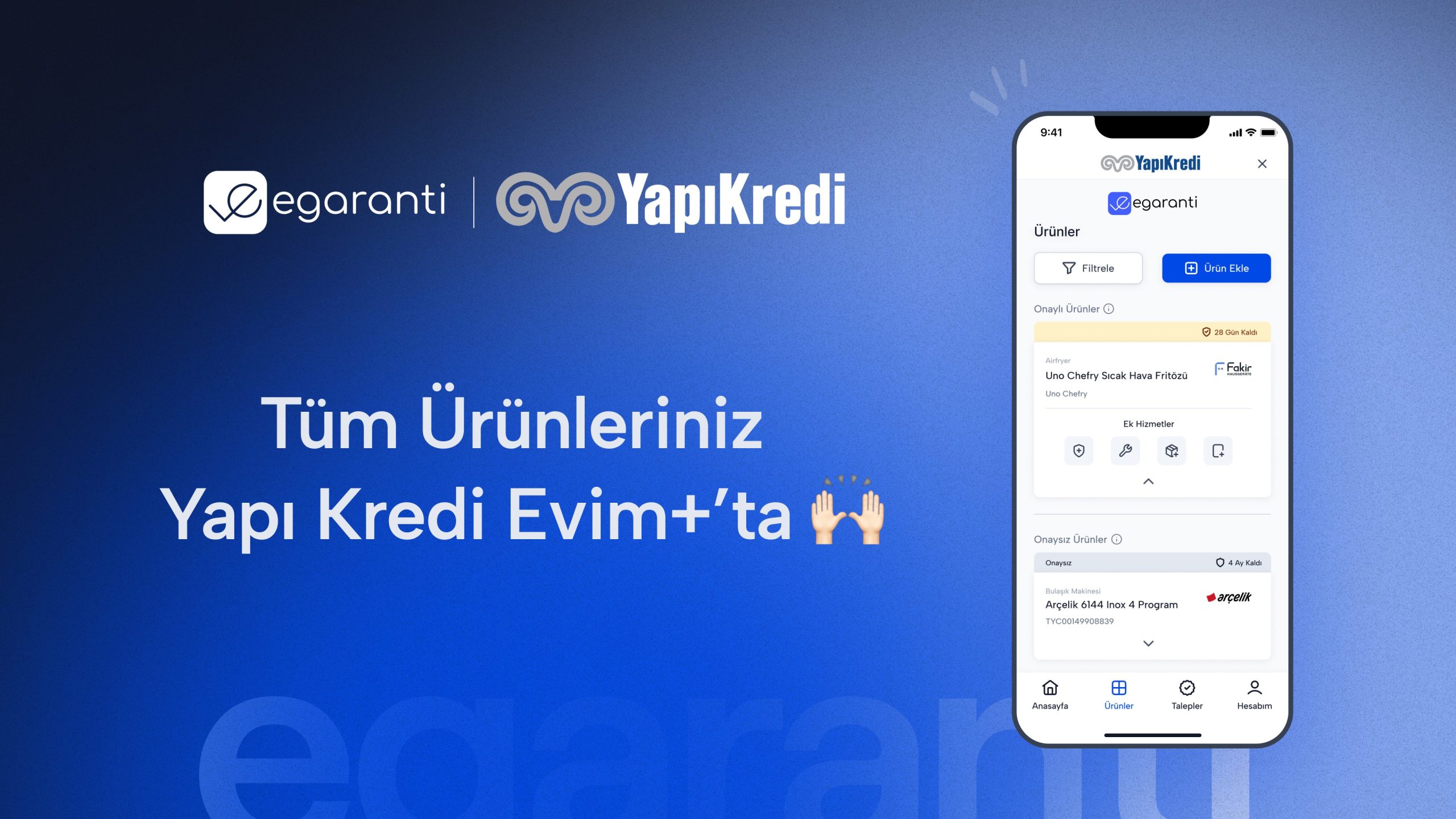 Yapı Kredi egaranti