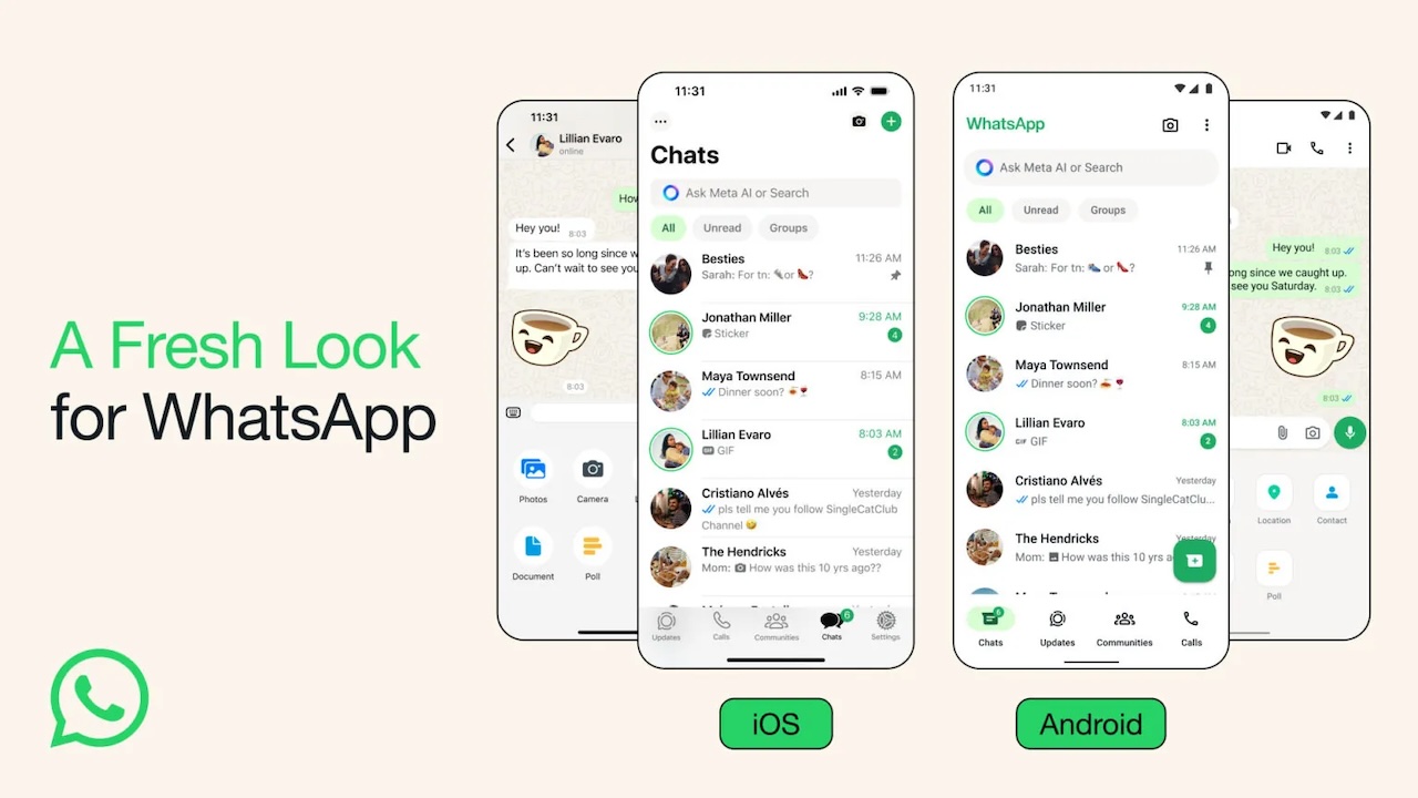 WhatsApp Yeni Kullanıcı Arayüzü