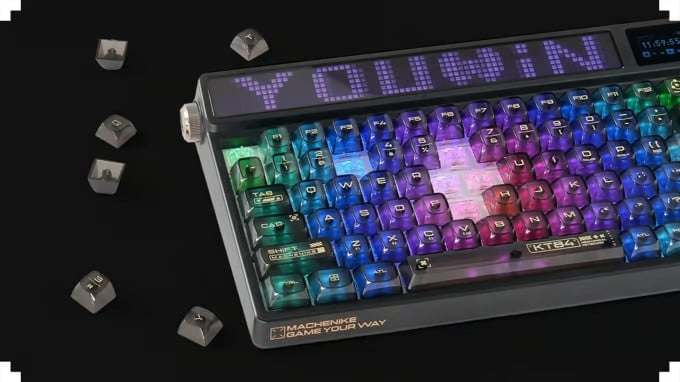 Şeffaf Kasa, LED Matris ve TFT Ekranlı Mekanik Klavye: Machenike KT84