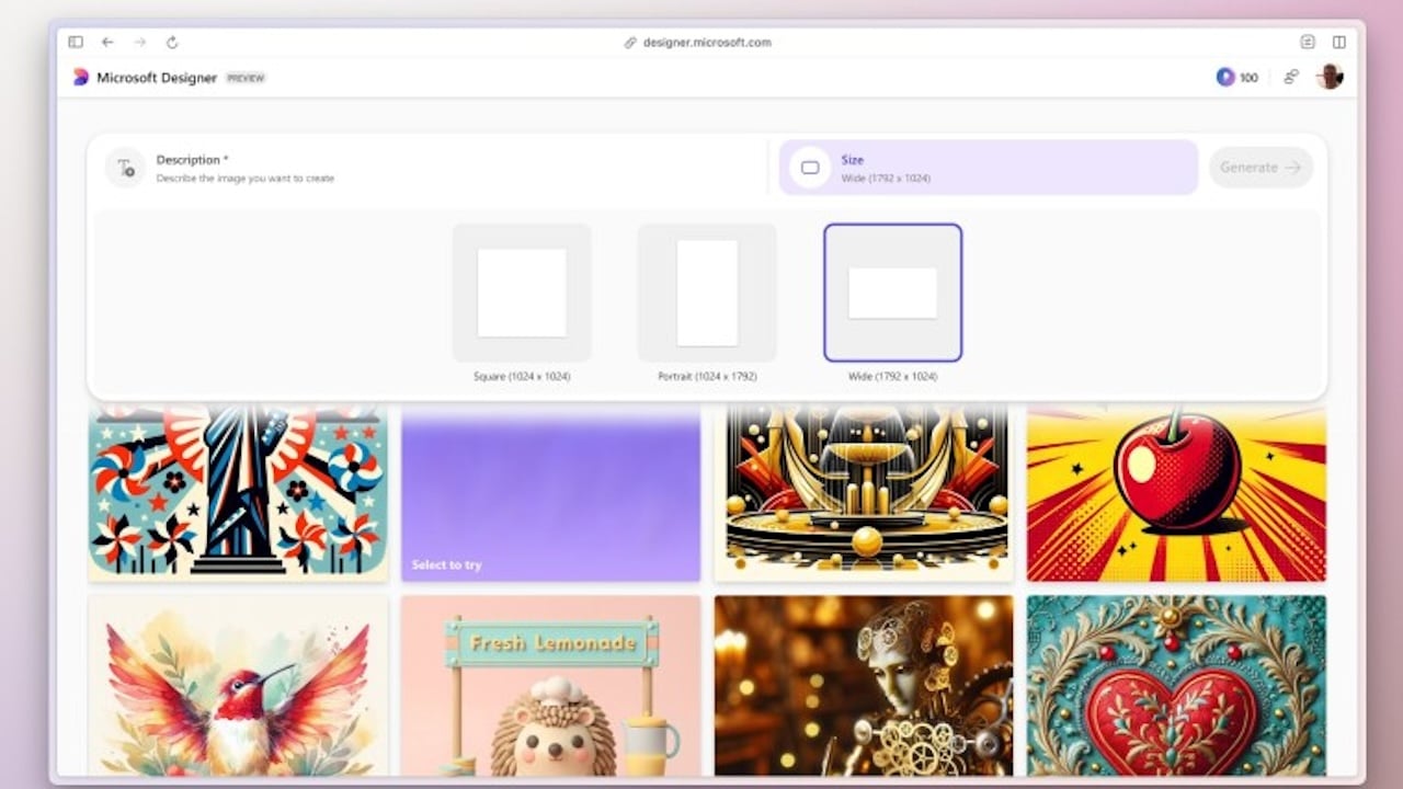 Microsoft Designer Yatay Portre