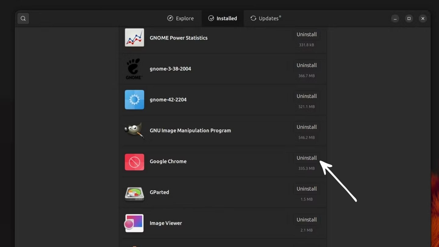 Ubuntu'dan Google Chrome Kaldırma