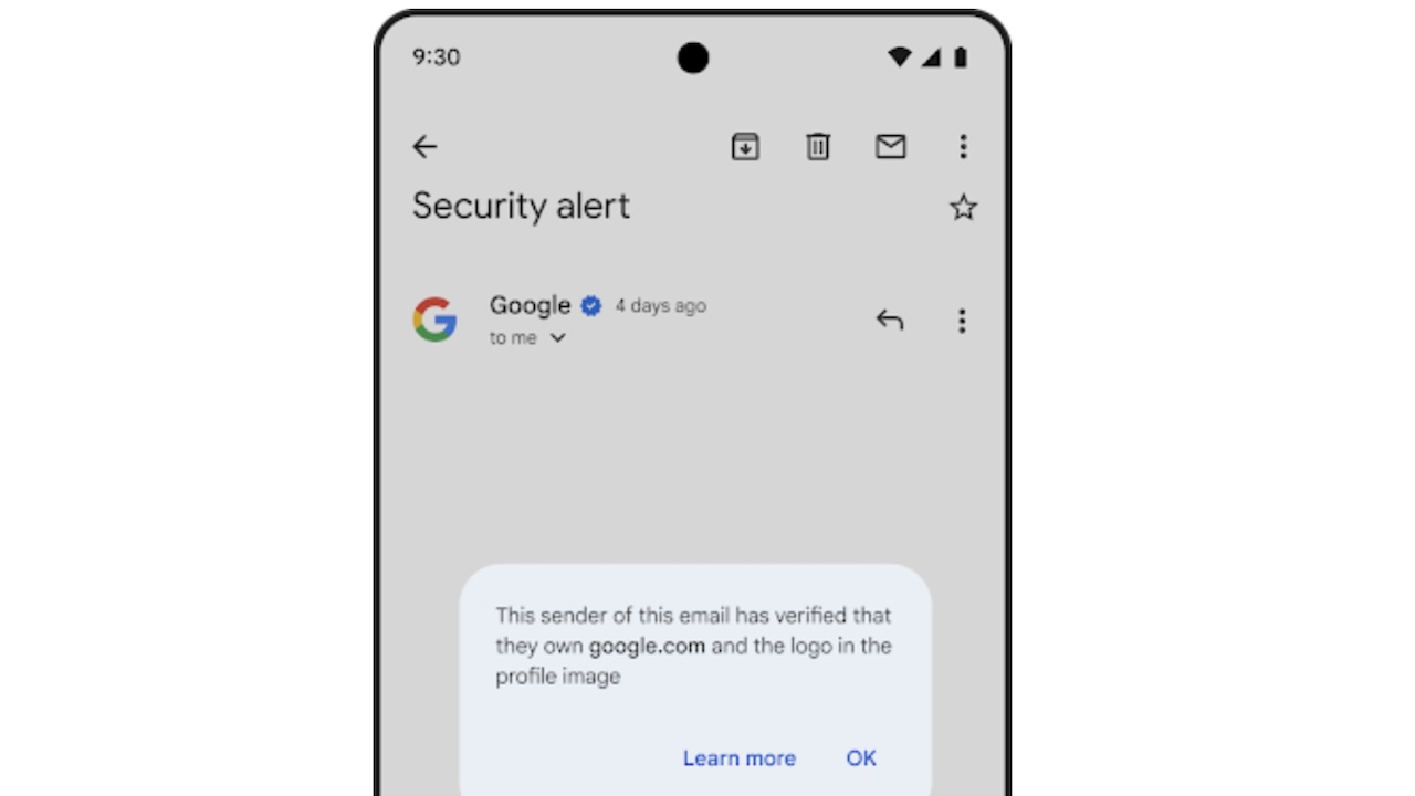Gmail Android iOS Mavi Doğrulama