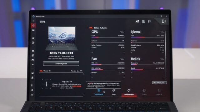 Asus Rog Flow AI Z13 teknik
