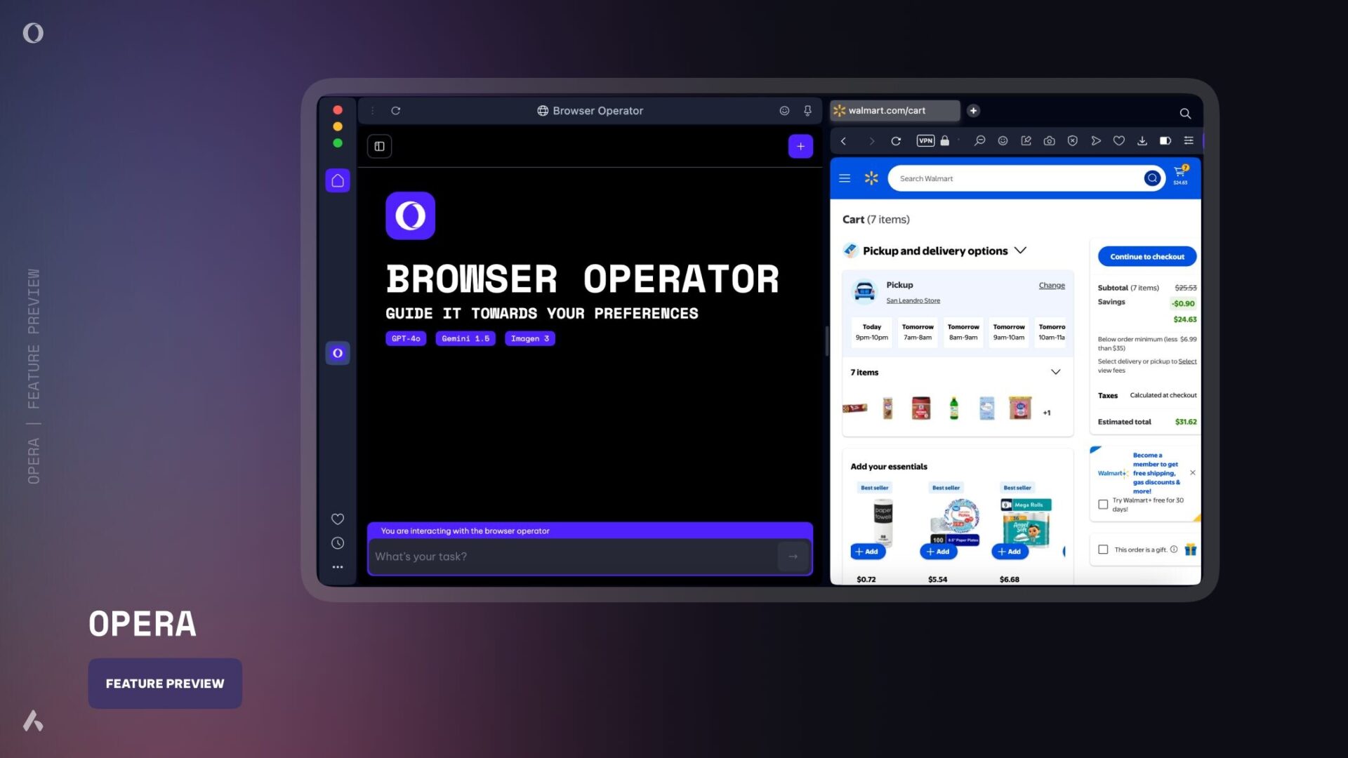 Opera tarayıcı yapay zekası Operator. Opera tarayıcı yapay zekası Operator.