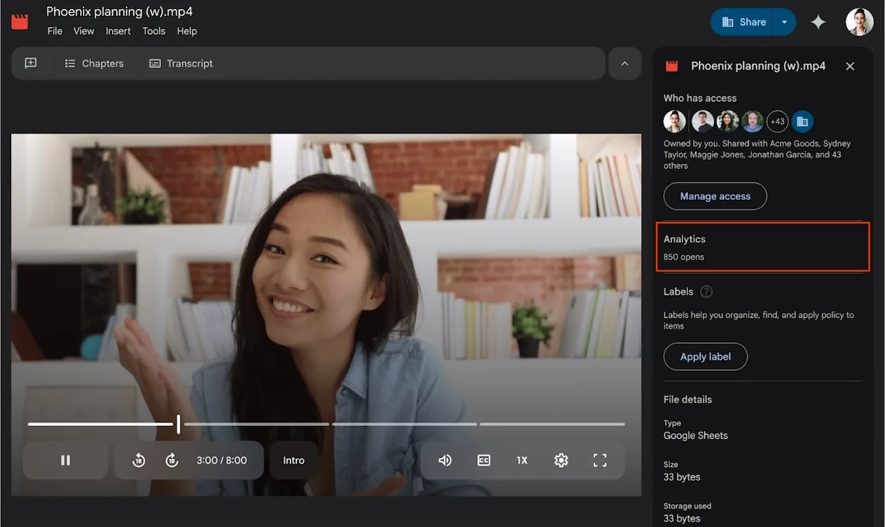 Google Drive Video Oynatıcısı Etkileşim Ölçümü