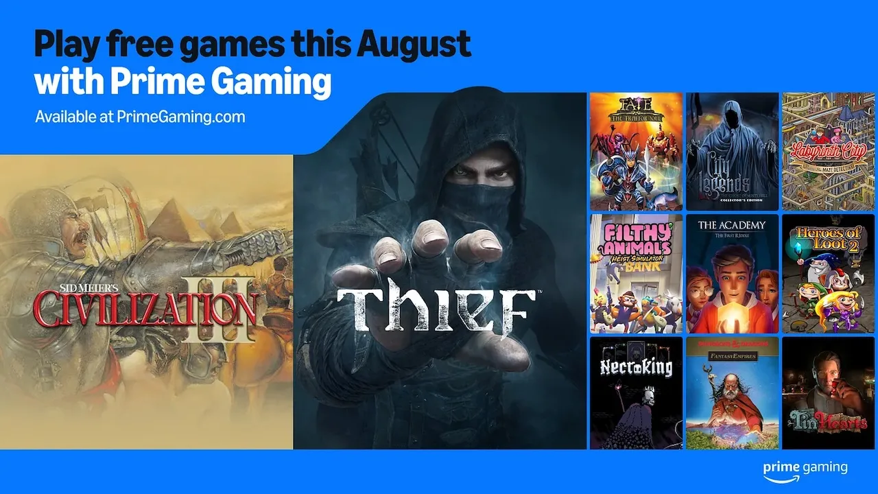 Amazon Prime Gaming Ağustos 2025