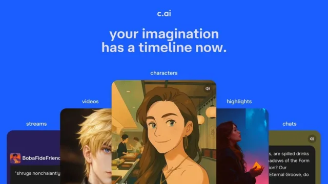 Character.AI mobil sosyal akış