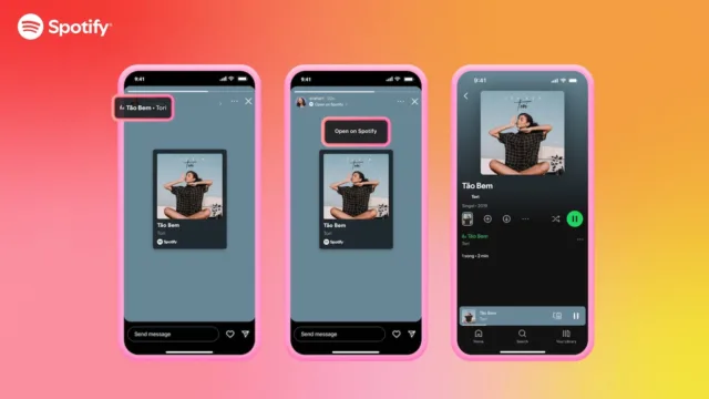 Instagram Spotify entegrasyonu