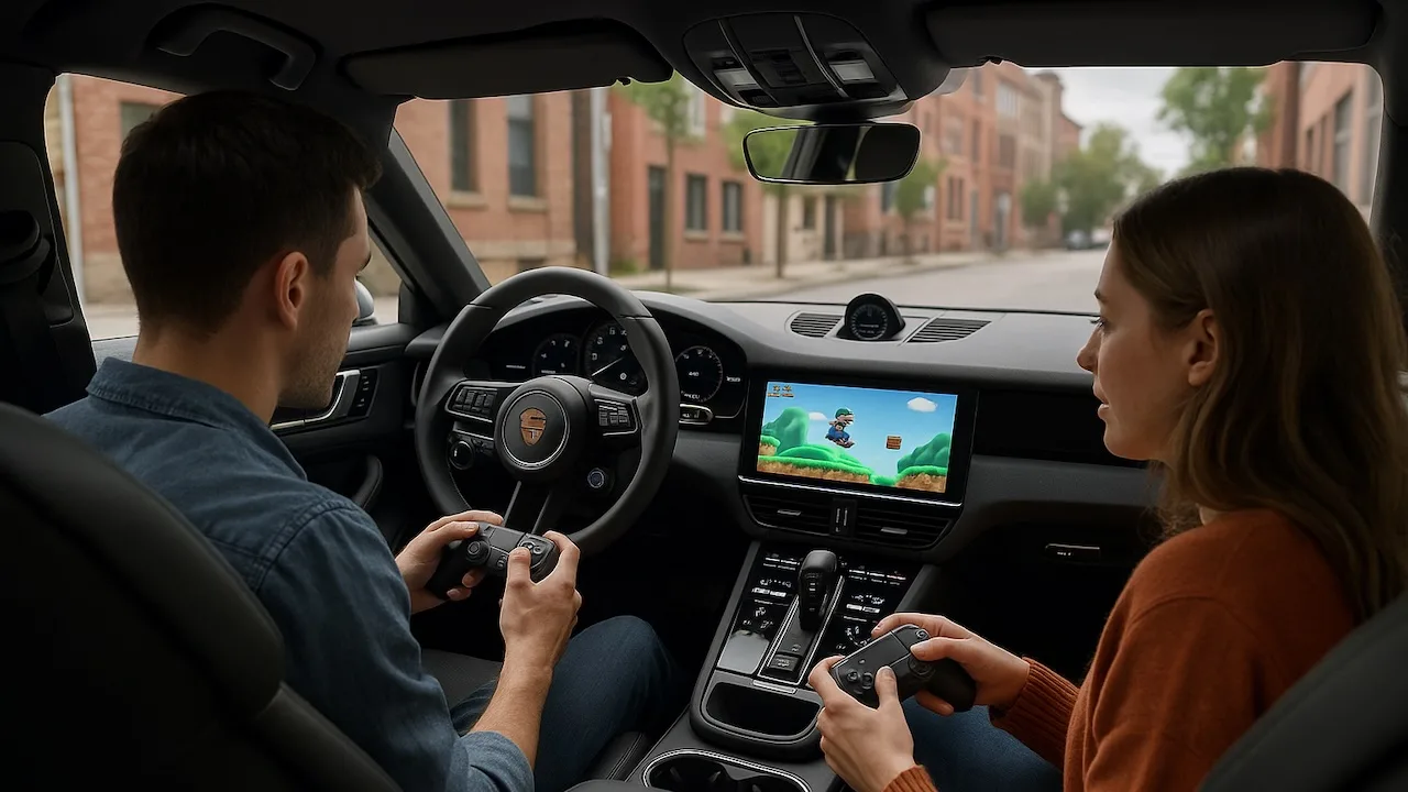 Porsche araç içi oyun AirConsole