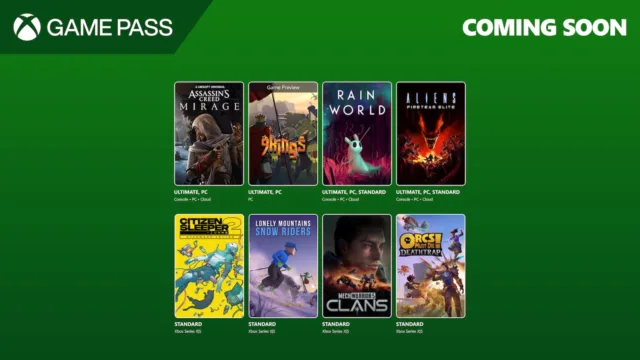 Xbox Game Pass Ağustos 2025 İlk Dalga