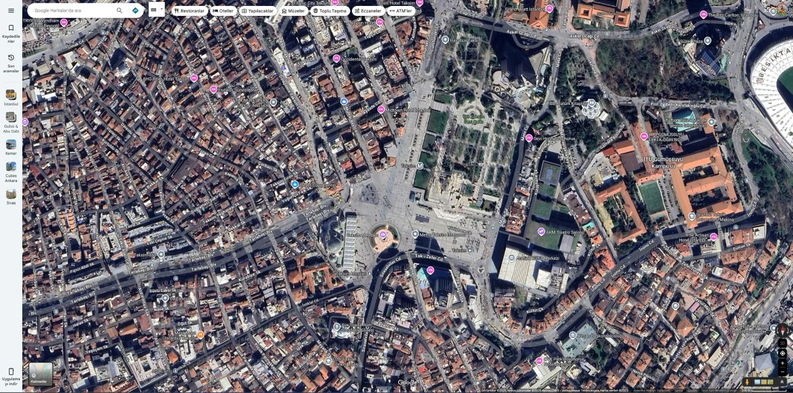 Google haritalar kaliteli görüntü