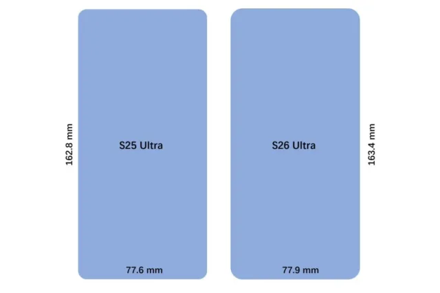 Samsung Galaxy S26 Ultra boyutları ortaya çıktı