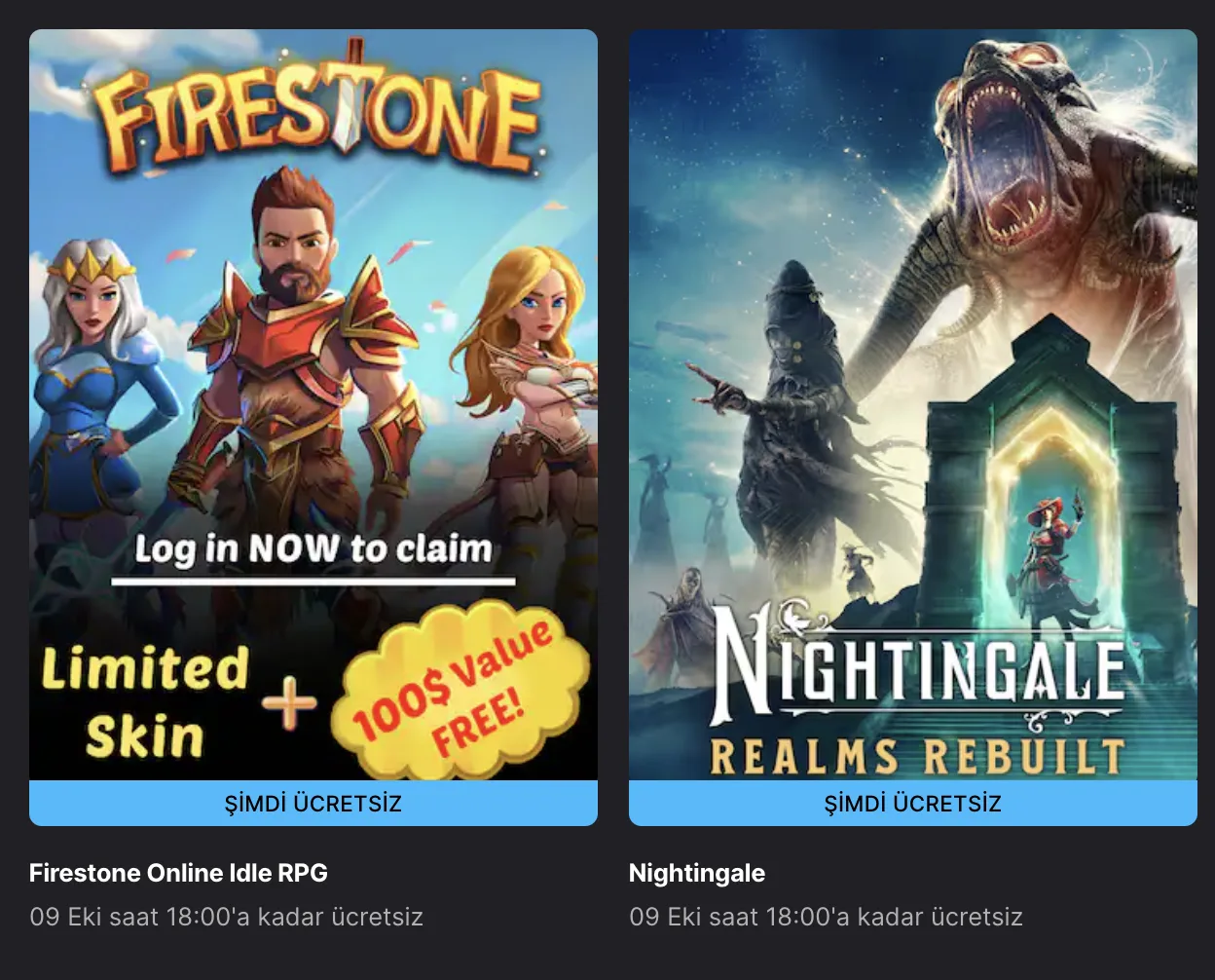 Epic Games önümüzdeki haftanın ücretsiz oyunları (2-9 Ekim)