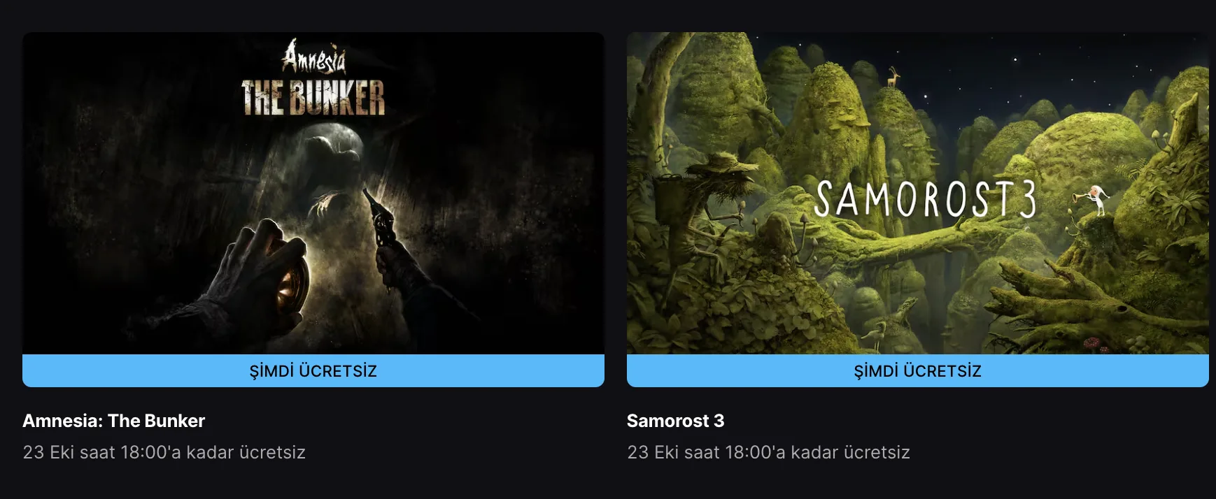 Epic Games haftanın ücretsiz oyunları (16-23 Ekim)