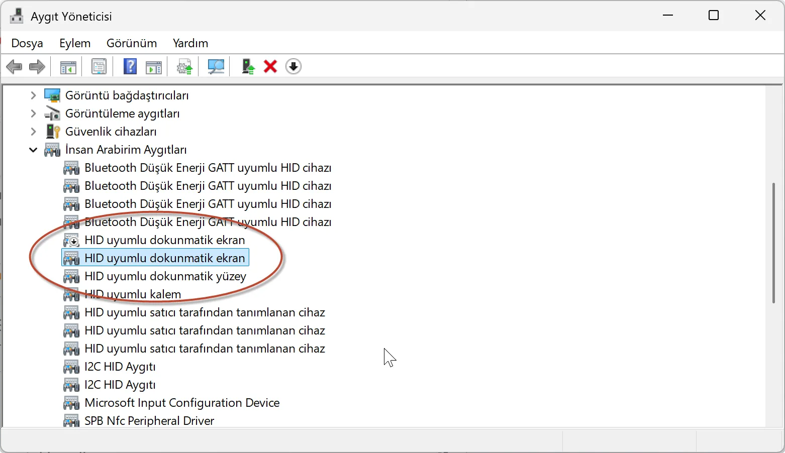 dokunmatik ekran nasıl kapatılır