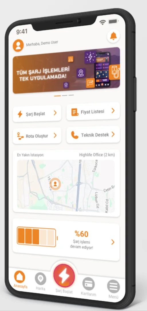 Rotawatt, tüm şarj istasyonlarını tek uygulamada toplayarak sürücülere hızlı, güvenli ve kolay bir elektrikli araç şarj deneyimi sunuyor.