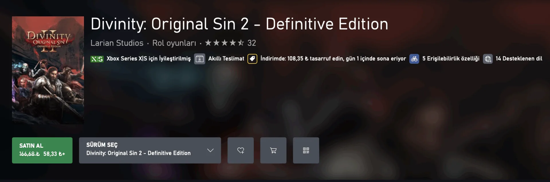 Divinity: Original Sin 2 - Definitive Edition Xbox'ta neredeyse bedavaya satılıyor