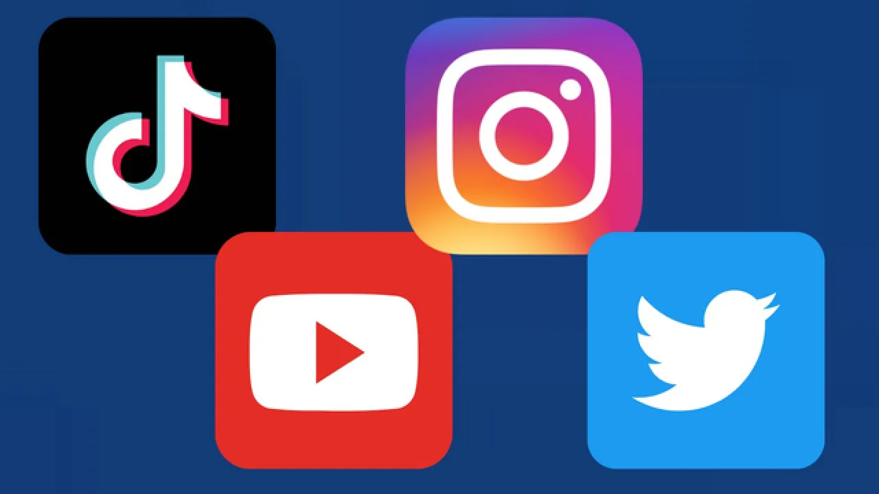 Instagram, YouTube, TikTok