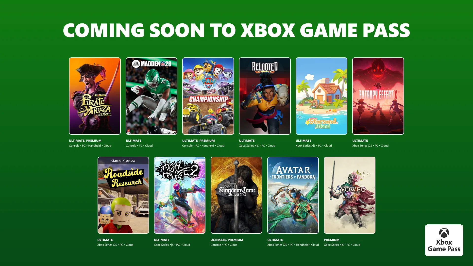 Xbox Game Pass Şubat 2026 oyunları