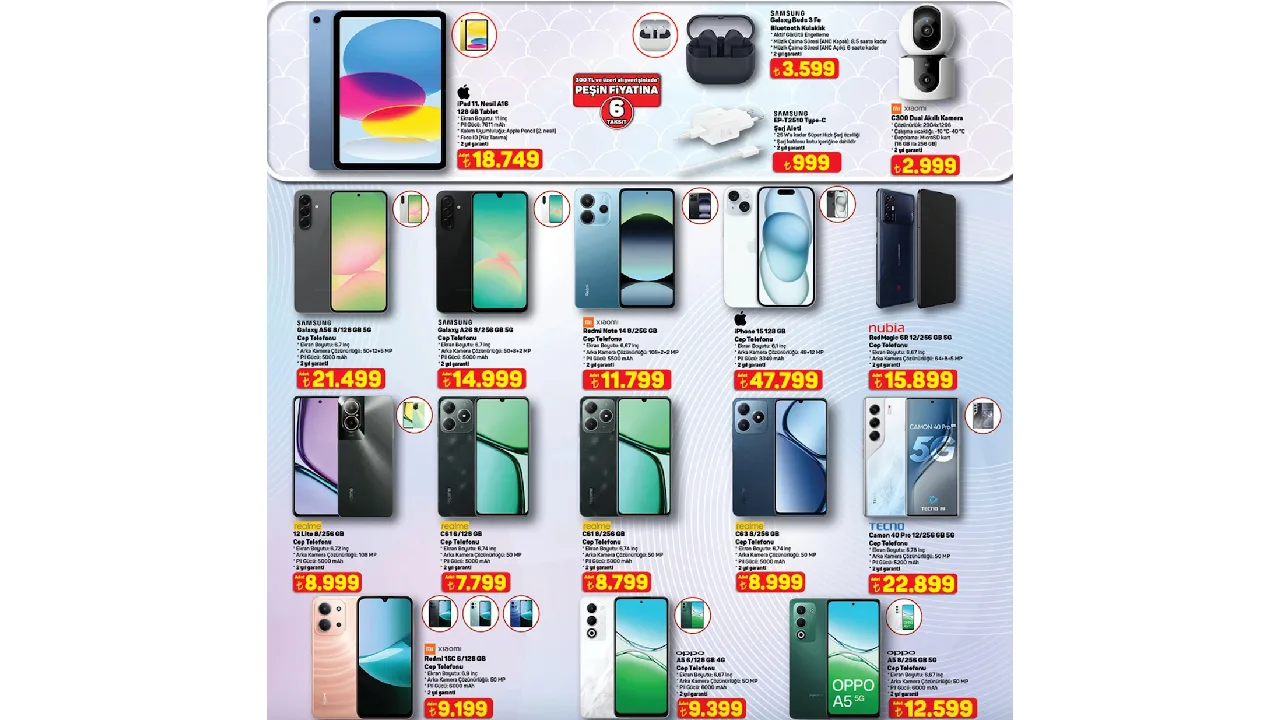 A101 iPhone 15, iPad 11 ve ucuz Android telefon satıyor